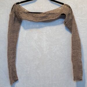 OPEN WEAVE ALPACA BLEND CROPPED JACKET ZARA